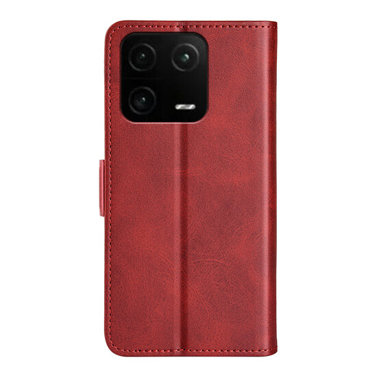 Xiaomi 13 Pro Hoesje - MobyDefend Luxe Wallet Book Case (Sluiting Zijkant) - Rood
