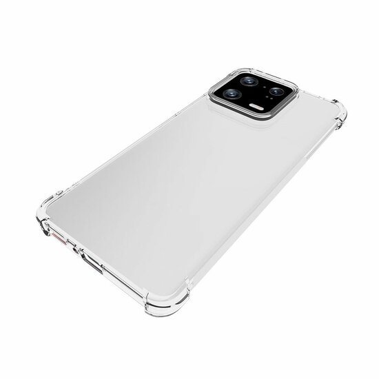 Xiaomi 13 Pro Hoesje, MobyDefend Transparante Shockproof TPU Gelcase, Verstevigde Hoeken, Volledig Doorzichtig