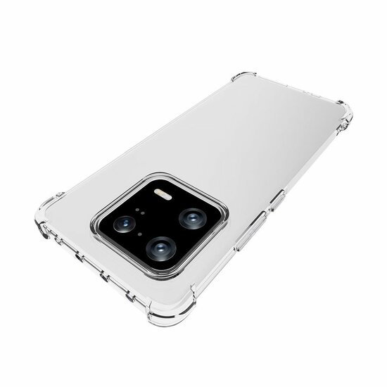 Xiaomi 13 Pro Hoesje, MobyDefend Transparante Shockproof TPU Gelcase, Verstevigde Hoeken, Volledig Doorzichtig