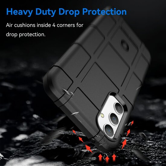 Samsung Galaxy A34 Hoesje - Mobydefend Rugged Shield TPU Backcover - Zwart
