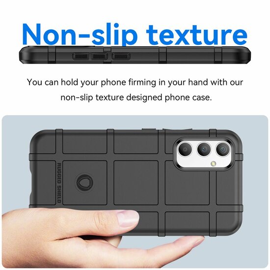 Samsung Galaxy A34 Hoesje - Mobydefend Rugged Shield TPU Backcover - Zwart