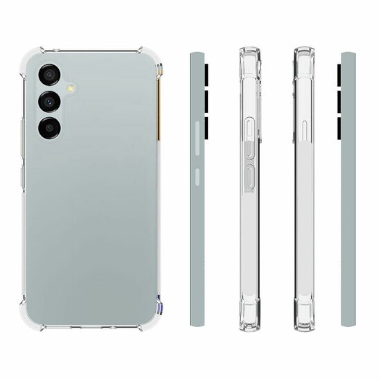 Samsung Galaxy A34 Hoesje - MobyDefend Transparante Shockproof TPU Backcover - Verstevigde Hoeken - Volledig Doorzichtig