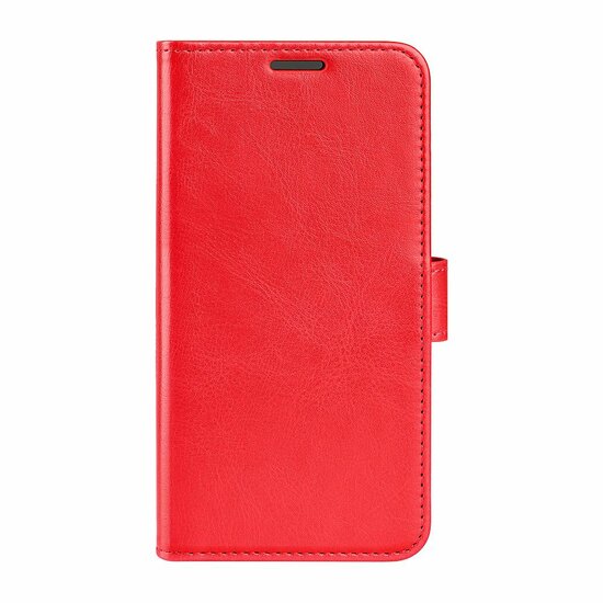 Motorola Moto G53 Hoesje, MobyDefend Wallet Book Case (Sluiting Achterkant), Rood