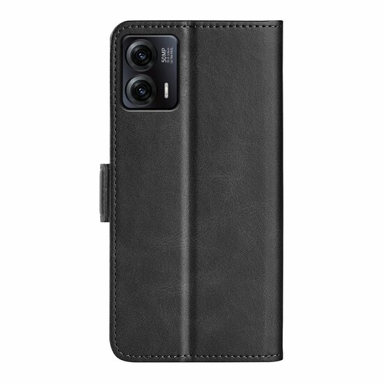Motorola Moto G73 Hoesje - MobyDefend Luxe Wallet Book Case (Sluiting Zijkant) - Zwart