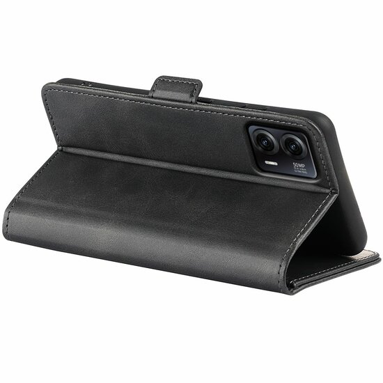 Motorola Moto G73 Hoesje - MobyDefend Luxe Wallet Book Case (Sluiting Zijkant) - Zwart