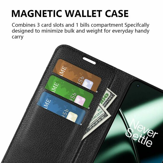 OnePlus 11 Hoesje, MobyDefend Kunstleren Wallet Book Case (Sluiting Voorkant), Rood