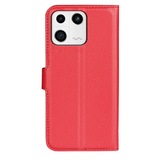Xiaomi 13 Hoesje - MobyDefend Kunstleren Wallet Book Case (Sluiting Voorkant) - Rood