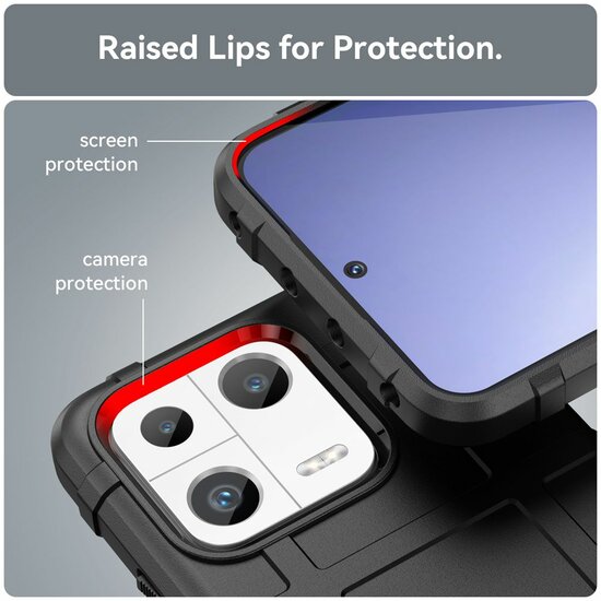 Xiaomi 13 Hoesje - Mobydefend Rugged Shield TPU Backcover - Blauw