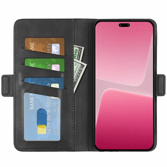 Xiaomi 13 Lite Hoesje - MobyDefend Luxe Wallet Book Case (Sluiting Zijkant) - Zwart