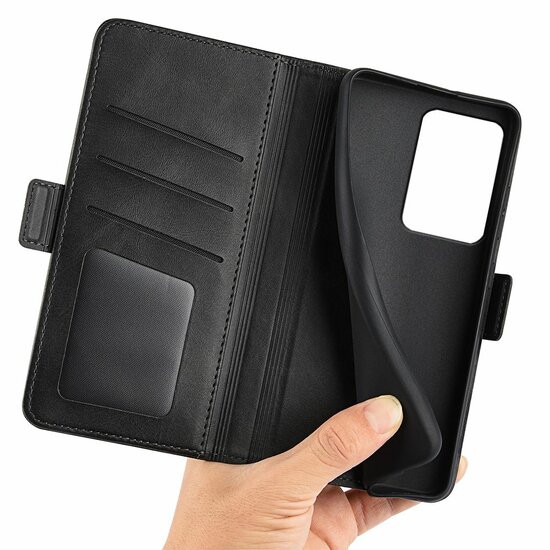 Xiaomi 13 Lite Hoesje, MobyDefend Luxe Wallet Book Case (Sluiting Zijkant), Zwart