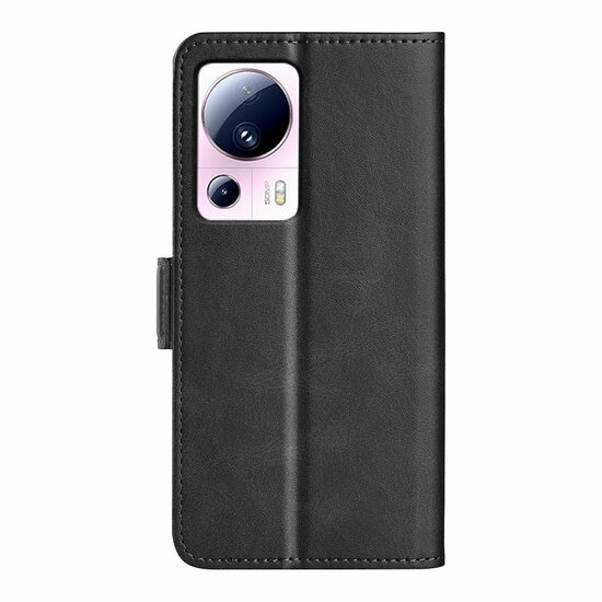 Xiaomi 13 Lite Hoesje - MobyDefend Luxe Wallet Book Case (Sluiting Zijkant) - Zwart