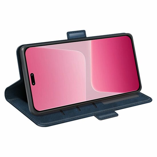 Xiaomi 13 Lite Hoesje - MobyDefend Luxe Wallet Book Case (Sluiting Zijkant) - Blauw