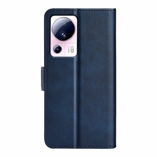 Xiaomi 13 Lite Hoesje - MobyDefend Luxe Wallet Book Case (Sluiting Zijkant) - Blauw