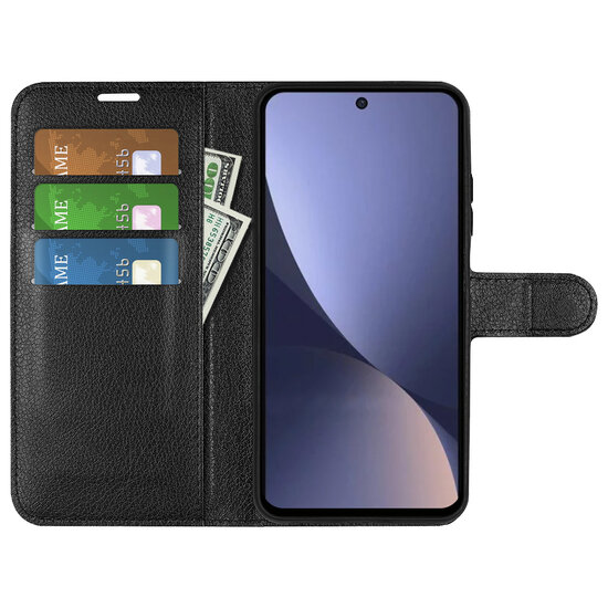 Xiaomi 13 Pro Hoesje, MobyDefend Kunstleren Wallet Book Case (Sluiting Voorkant), Zwart