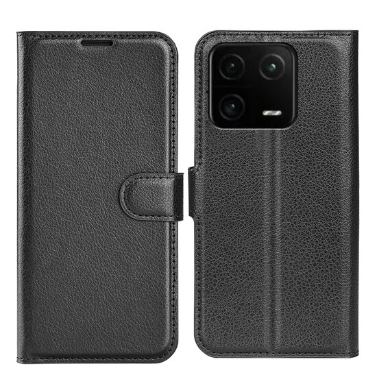 Xiaomi 13 Pro Hoesje - MobyDefend Kunstleren Wallet Book Case (Sluiting Voorkant) - Zwart