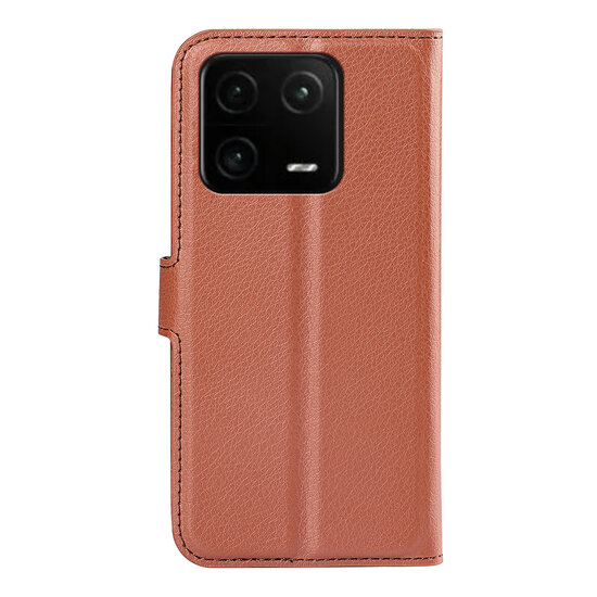 Xiaomi 13 Pro Hoesje - MobyDefend Kunstleren Wallet Book Case (Sluiting Voorkant) - Bruin