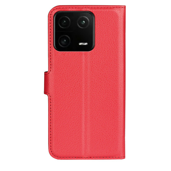 Xiaomi 13 Pro Hoesje, MobyDefend Kunstleren Wallet Book Case (Sluiting Voorkant), Rood