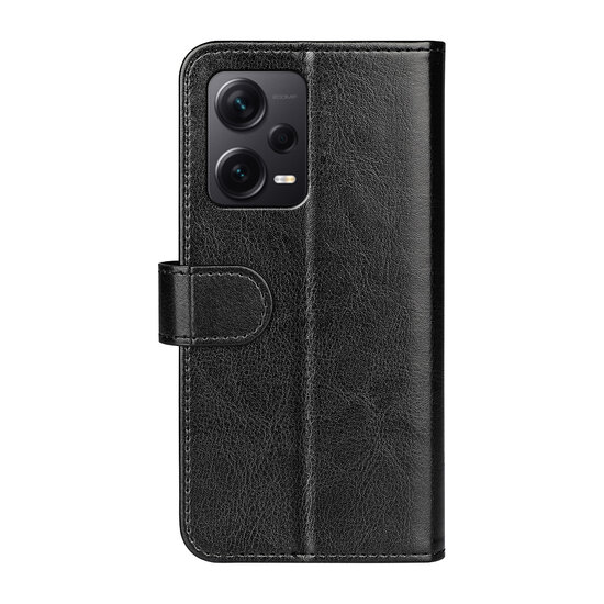 Xiaomi Redmi Note 12 Pro Plus 5G Hoesje - MobyDefend Wallet Book Case (Sluiting Achterkant) - Zwart