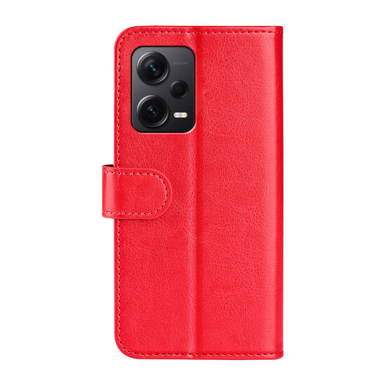 Xiaomi Redmi Note 12 Pro Plus 5G Hoesje - MobyDefend Wallet Book Case (Sluiting Achterkant) - Rood