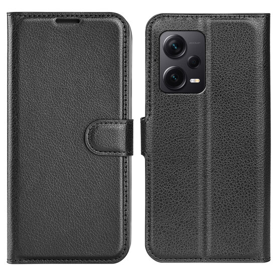 Xiaomi Redmi Note 12 Pro Plus 5G Hoesje - MobyDefend Kunstleren Wallet Book Case (Sluiting Voorkant) - Zwart