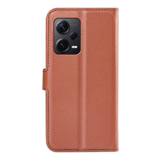 Xiaomi Redmi Note 12 Pro Plus 5G Hoesje - MobyDefend Kunstleren Wallet Book Case (Sluiting Voorkant) - Bruin