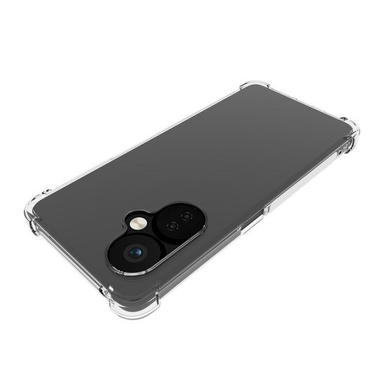 OnePlus Nord CE 3 Lite Hoesje - MobyDefend Transparante Shockproof TPU Backcover - Verstevigde Hoeken - Volledig Doorzichtig