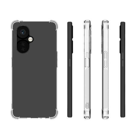 OnePlus Nord CE 3 Lite Hoesje - MobyDefend Transparante Shockproof TPU Backcover - Verstevigde Hoeken - Volledig Doorzichtig