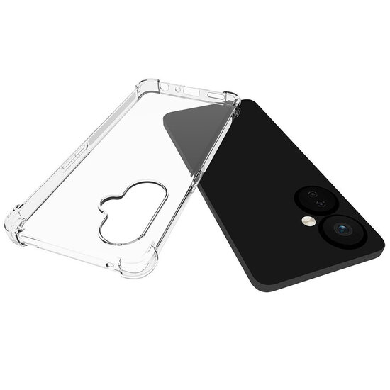 OnePlus Nord CE 3 Lite Hoesje - MobyDefend Transparante Shockproof TPU Backcover - Verstevigde Hoeken - Volledig Doorzichtig