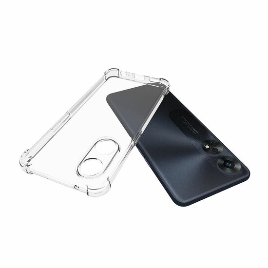 Oppo Reno8 T Hoesje - MobyDefend Transparante Shockproof TPU Backcover - Verstevigde Hoeken - Volledig Doorzichtig