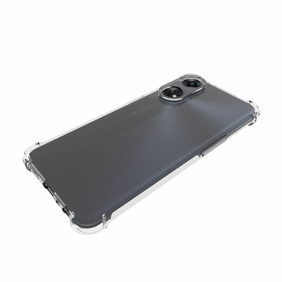 Oppo Reno8 T Hoesje - MobyDefend Transparante Shockproof TPU Backcover - Verstevigde Hoeken - Volledig Doorzichtig
