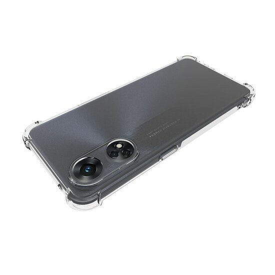 Oppo Reno8 T Hoesje, MobyDefend Transparante Shockproof TPU Gelcase, Verstevigde Hoeken, Volledig Doorzichtig