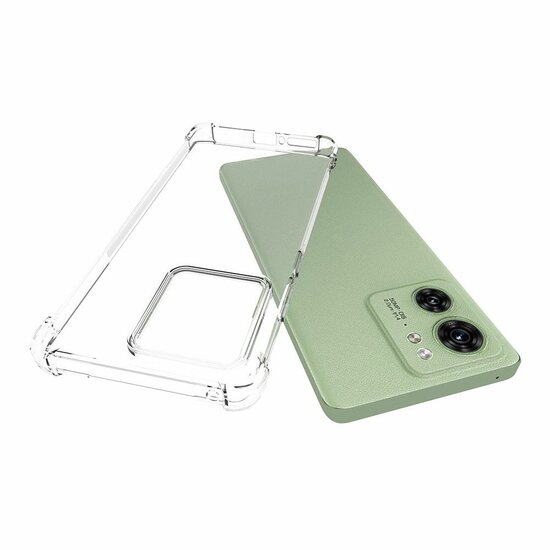 Motorola Edge 40 Hoesje - MobyDefend Transparante Shockproof TPU Backcover - Verstevigde Hoeken - Volledig Doorzichtig