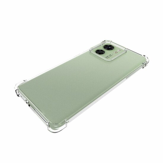 Motorola Edge 40 Hoesje - MobyDefend Transparante Shockproof TPU Backcover - Verstevigde Hoeken - Volledig Doorzichtig
