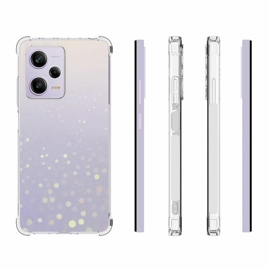 Xiaomi Redmi Note 12 Pro 5G Hoesje - MobyDefend Transparante Shockproof TPU Backcover - Verstevigde Hoeken - Volledig Doorzichtig
