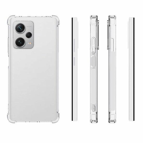 Xiaomi Redmi Note 12 Pro Plus 5G Hoesje - MobyDefend Transparante Shockproof TPU Backcover - Verstevigde Hoeken - Volledig Doorzichtig