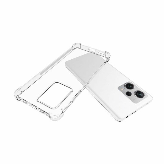 Xiaomi Redmi Note 12 Pro Plus 5G Hoesje, MobyDefend Transparante Shockproof TPU Gelcase, Verstevigde Hoeken, Volledig Doorzichtig