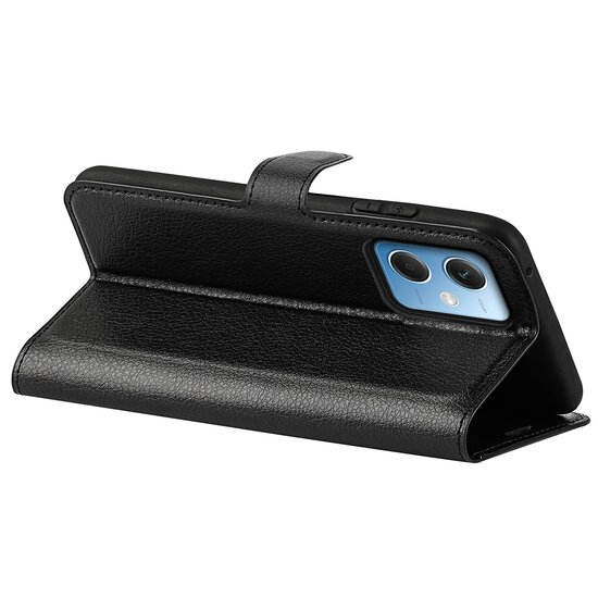 Xiaomi Redmi Note 12 5G Hoesje - MobyDefend Kunstleren Wallet Book Case (Sluiting Voorkant) - Zwart