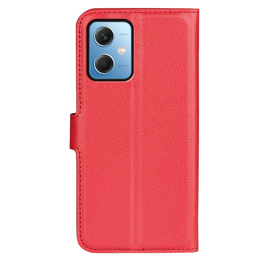 Xiaomi Redmi Note 12 5G Hoesje - MobyDefend Kunstleren Wallet Book Case (Sluiting Voorkant) - Rood