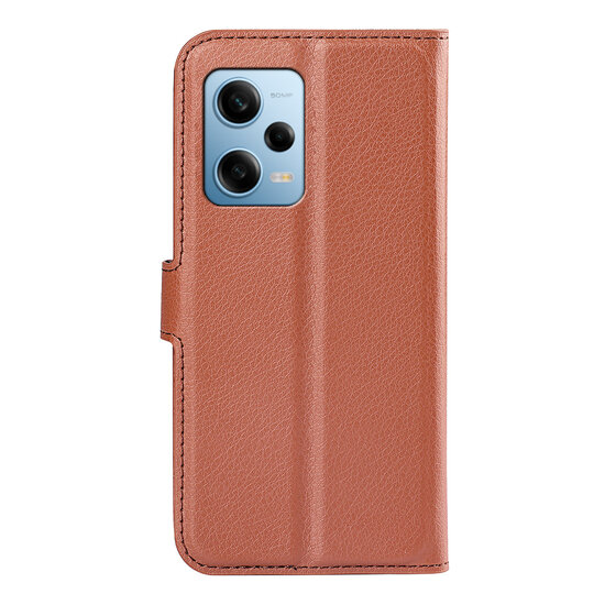 Xiaomi Redmi Note 12 Pro 5G Hoesje - MobyDefend Kunstleren Wallet Book Case (Sluiting Voorkant) - Bruin