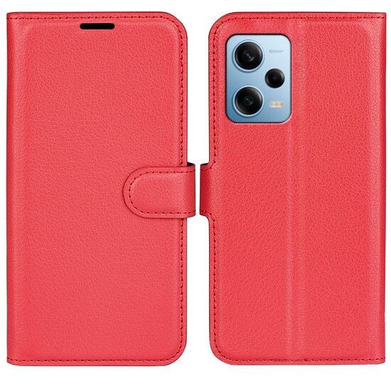 Xiaomi Redmi Note 12 Pro 5G Hoesje - MobyDefend Kunstleren Wallet Book Case (Sluiting Voorkant) - Rood