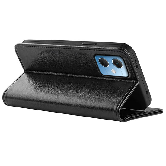 Xiaomi Redmi Note 12 5G Hoesje - MobyDefend Wallet Book Case (Sluiting Achterkant) - Zwart