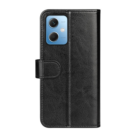 Xiaomi Redmi Note 12 5G Hoesje, MobyDefend Wallet Book Case (Sluiting Achterkant), Zwart
