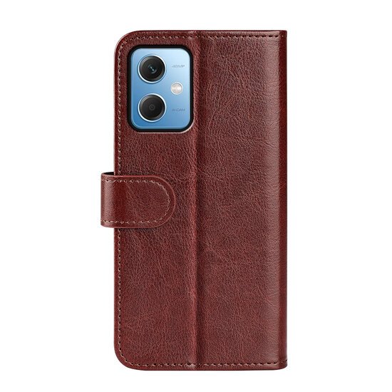 Xiaomi Redmi Note 12 5G Hoesje - MobyDefend Wallet Book Case (Sluiting Achterkant) - Bruin