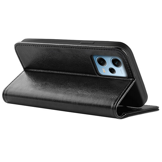 Xiaomi Redmi Note 12 Pro 5G Hoesje - MobyDefend Wallet Book Case (Sluiting Achterkant) - Zwart
