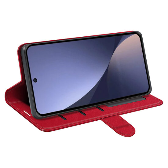 Xiaomi 13 Hoesje - MobyDefend Wallet Book Case (Sluiting Achterkant) - Rood
