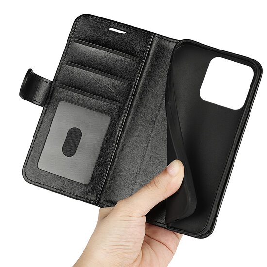 Xiaomi 13 Pro Hoesje - MobyDefend Wallet Book Case (Sluiting Achterkant) - Zwart