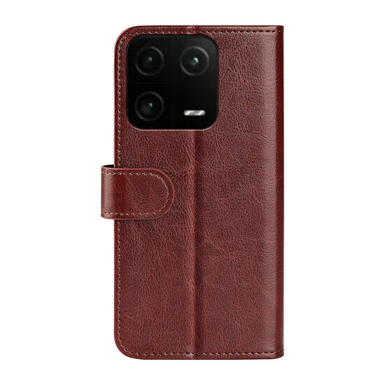 Xiaomi 13 Pro Hoesje - MobyDefend Wallet Book Case (Sluiting Achterkant) - Bruin