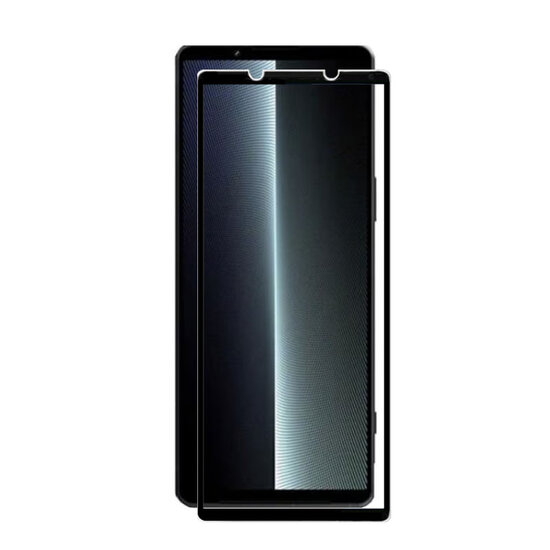 Sony Xperia 1 V Screenprotector, MobyDefend Gehard Glas Screensaver, Zwarte Randen