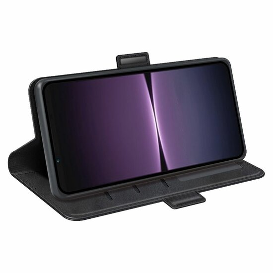 Sony Xperia 1 V Hoesje - MobyDefend Luxe Wallet Book Case (Sluiting Zijkant) - Zwart
