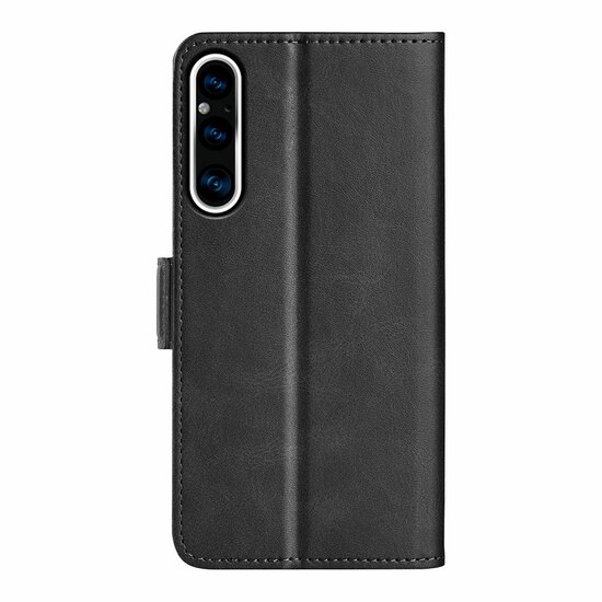 Sony Xperia 1 V Hoesje - MobyDefend Luxe Wallet Book Case (Sluiting Zijkant) - Zwart